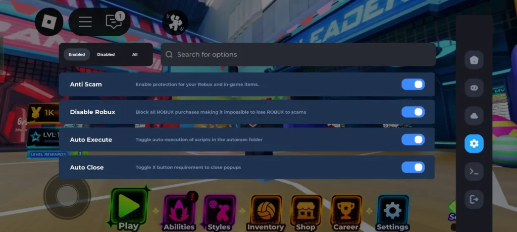 Enable Features